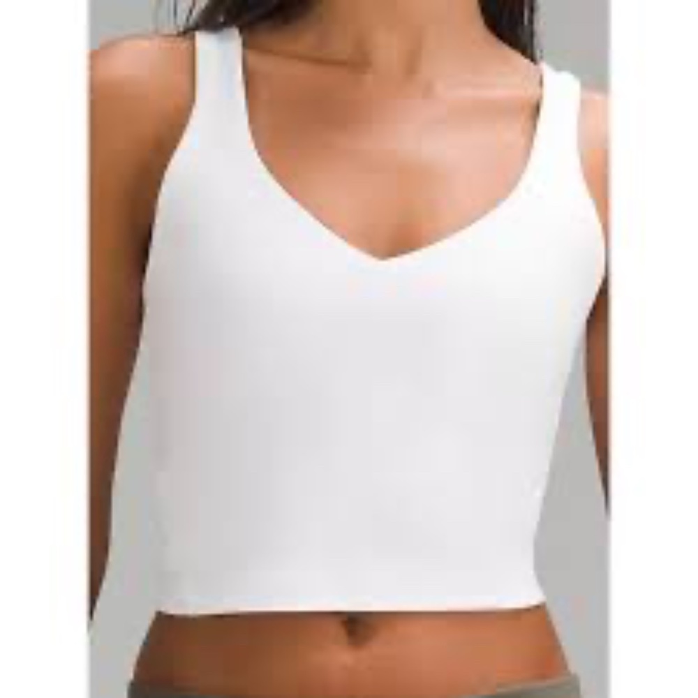 WHITE LULU LEMON ALIGN TANK TOP